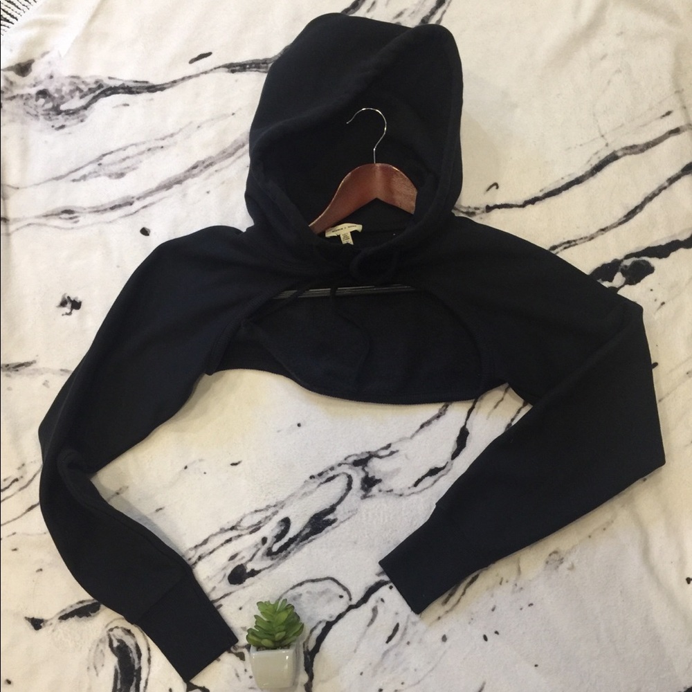Silence and noise black bolero hoodie